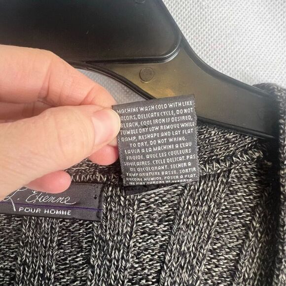 L Etienne Pour Homme Peaky Blinders Knit Button Front Vest Men's Size Large - Picture 7 of 8